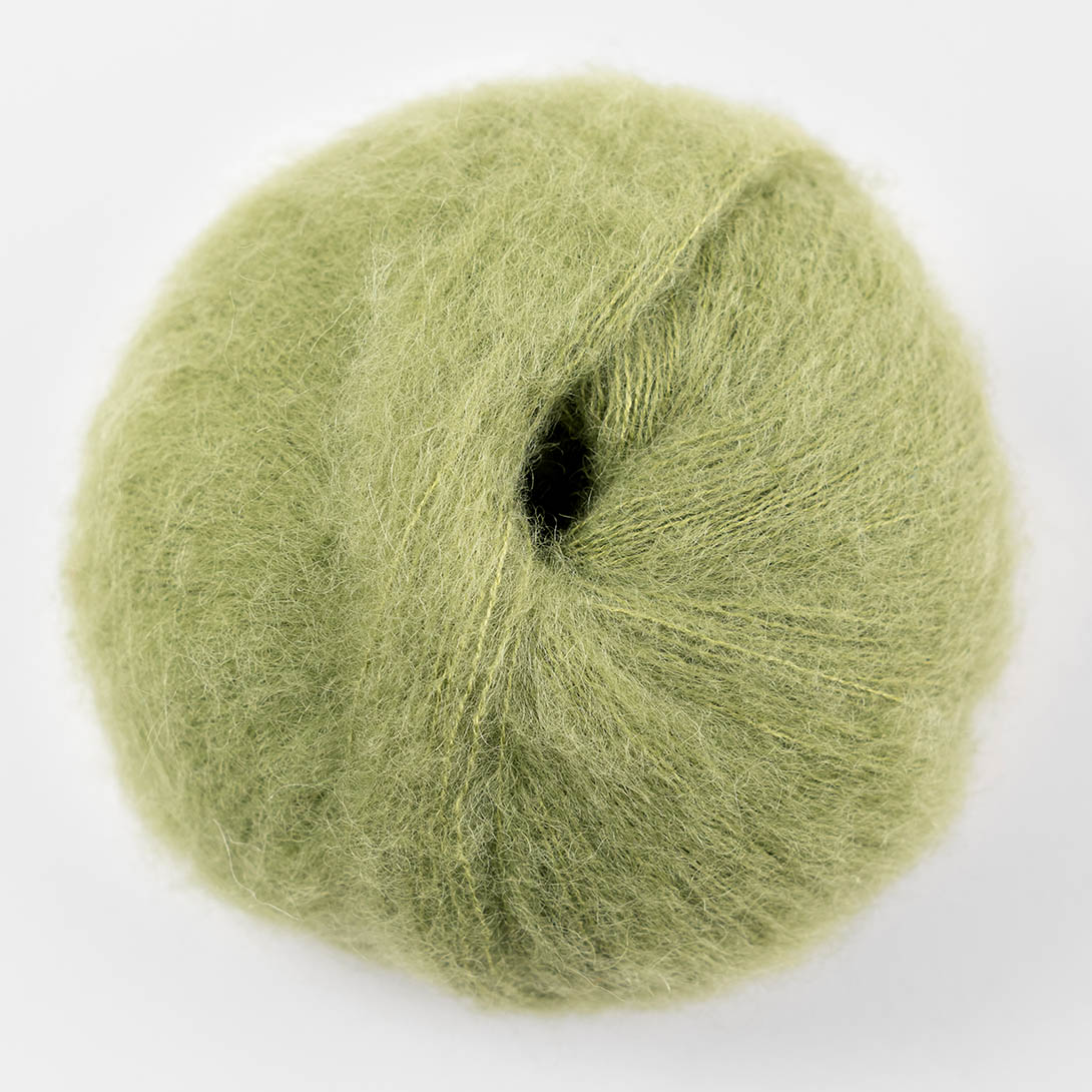 Amano Uma Suri-Alpaka Mohair Seide, Farbe 1925 Andean Sage: 37 % Alpaka, 37 % Mohair, 26 % Seide
