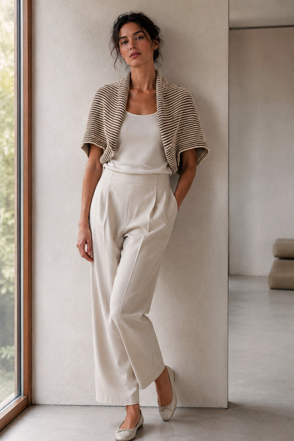 Bolero, quer gestrickt von Ärmel zu Ärmel