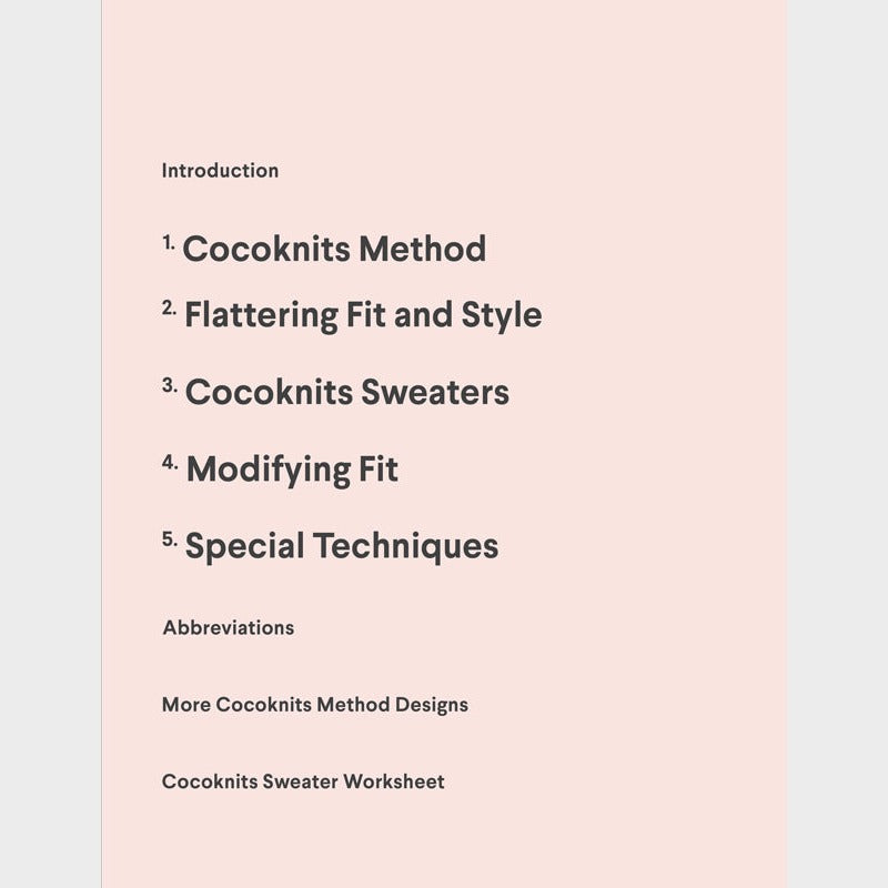 Cocoknits Sweater Workshop von Julie Weisenberger: Inhaltsverzeichnis