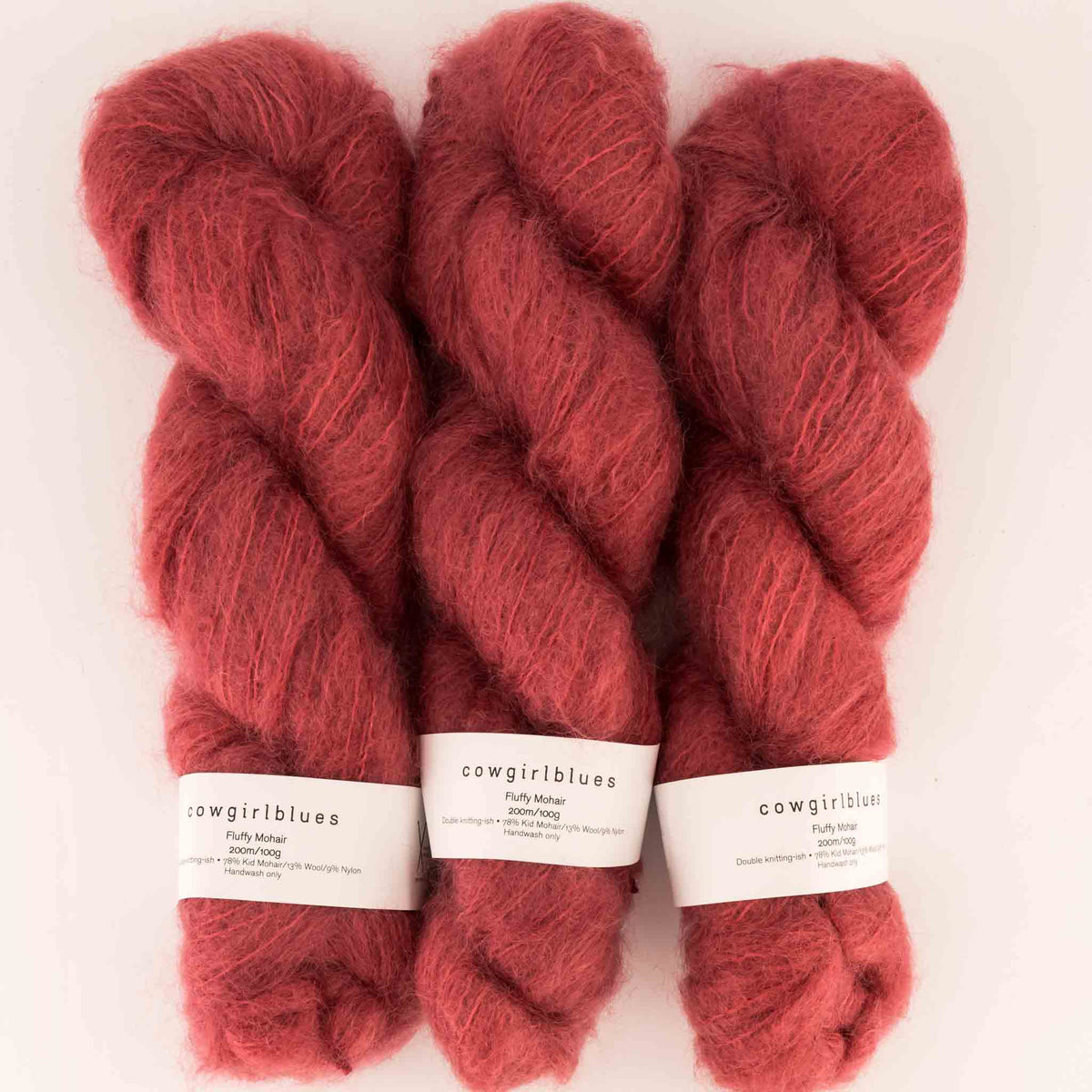 Cowgirlblues Fluffy Mohair Solids, Farbe 24 Dusty Rose: 78 % Mohair, 13 % Wolle, 9 % Nylon
