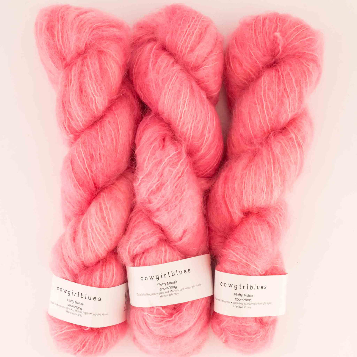 Cowgirlblues Fluffy Mohair Solids, Farbe 50 Chatterbox: 78 % Mohair, 13 % Wolle, 9 % Nylon