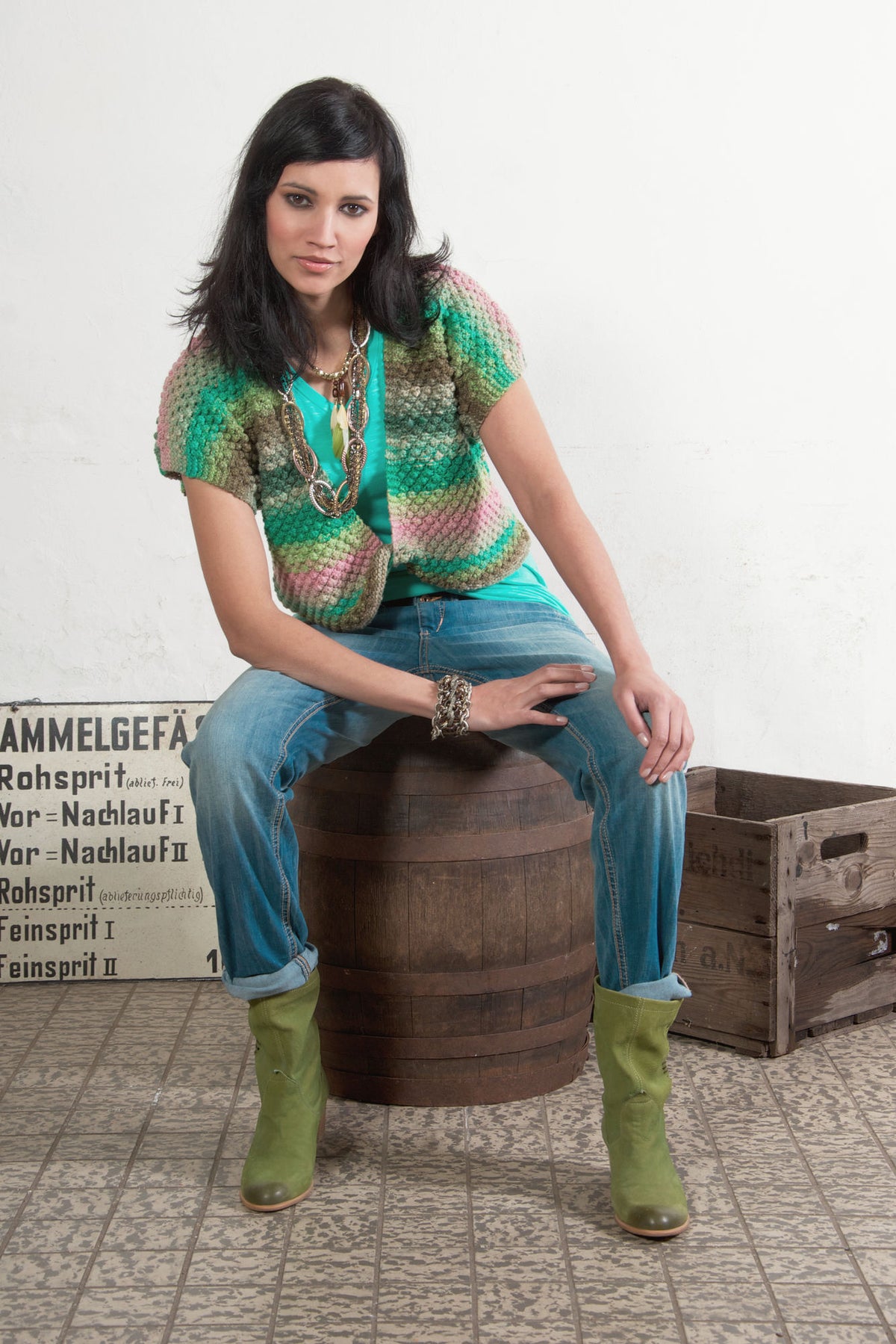 Pullover Mint Leaves, Strickmodell in einer weiteren Ansicht