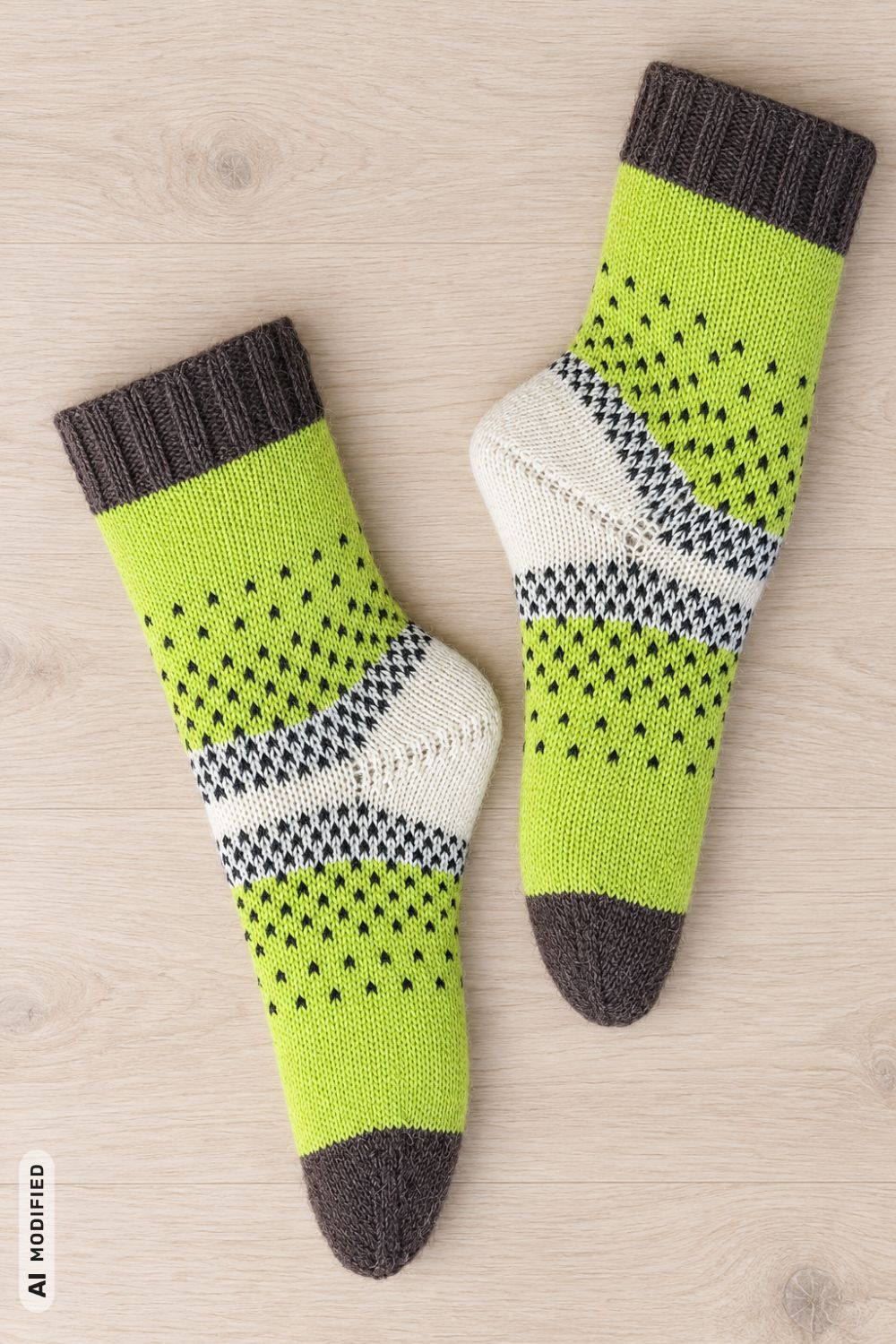 Socken Fruity Kiwi, Strickanleitung, in Runden gestrickt, mit Colorwork, Garn: Kremke Edelweiss Alpaka 4-fach 25g
