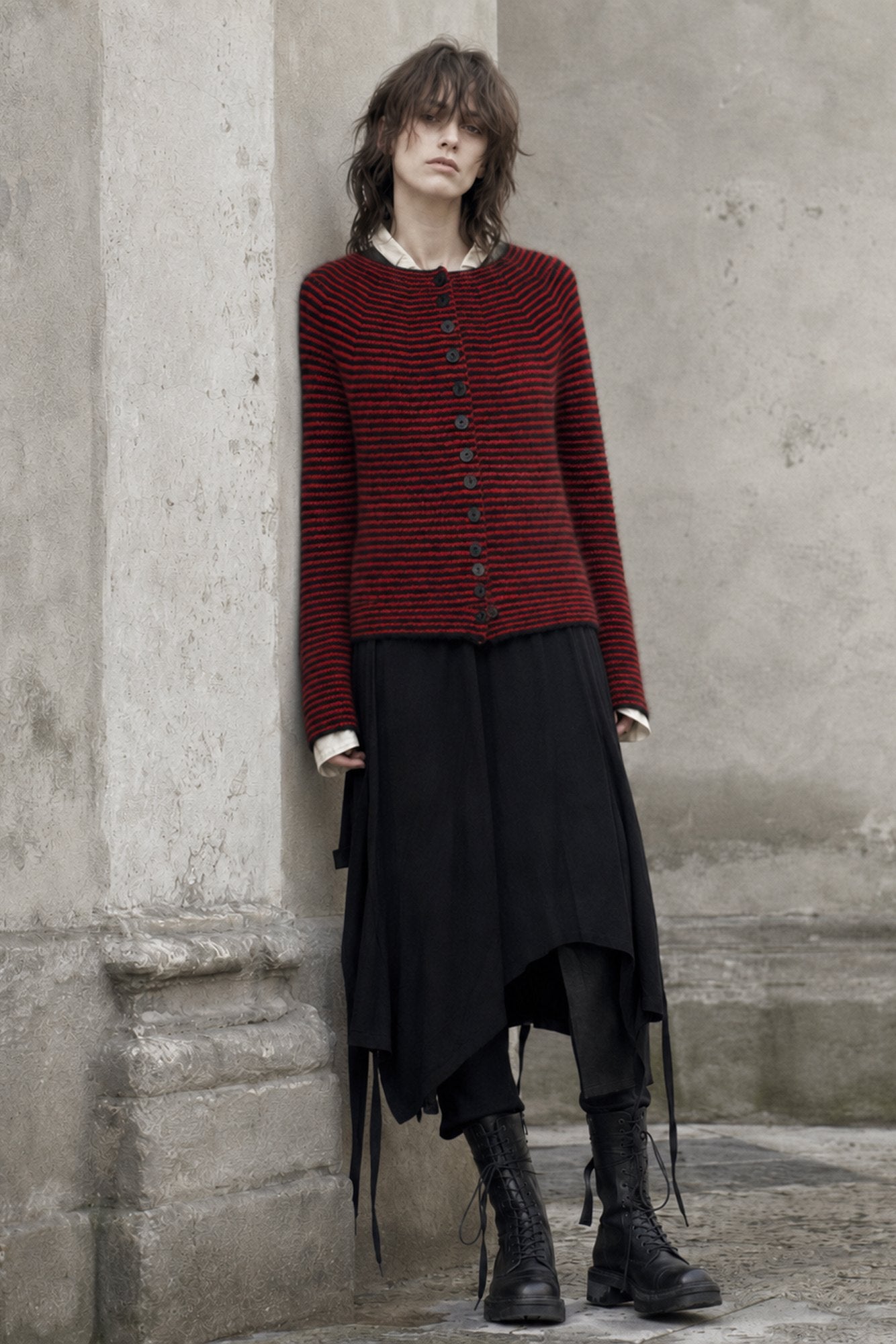 Jacke Lilith, Strickanleitung, Rundpasse von oben gestrickt, kraus rechts gestrickt, Garn: Kremke The Merry Merino 220