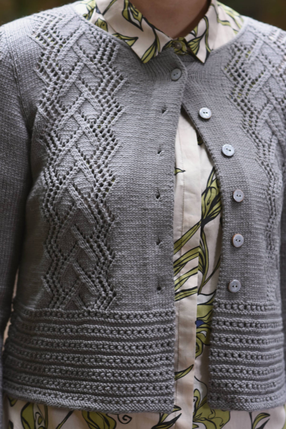 Jacke Sophie, Detail des Strickmusters