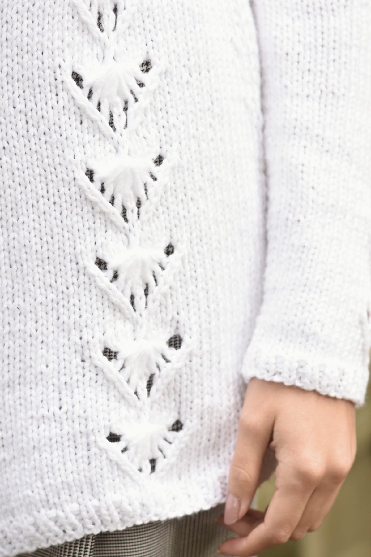 Jacke Veronica, Detail des Strickmusters