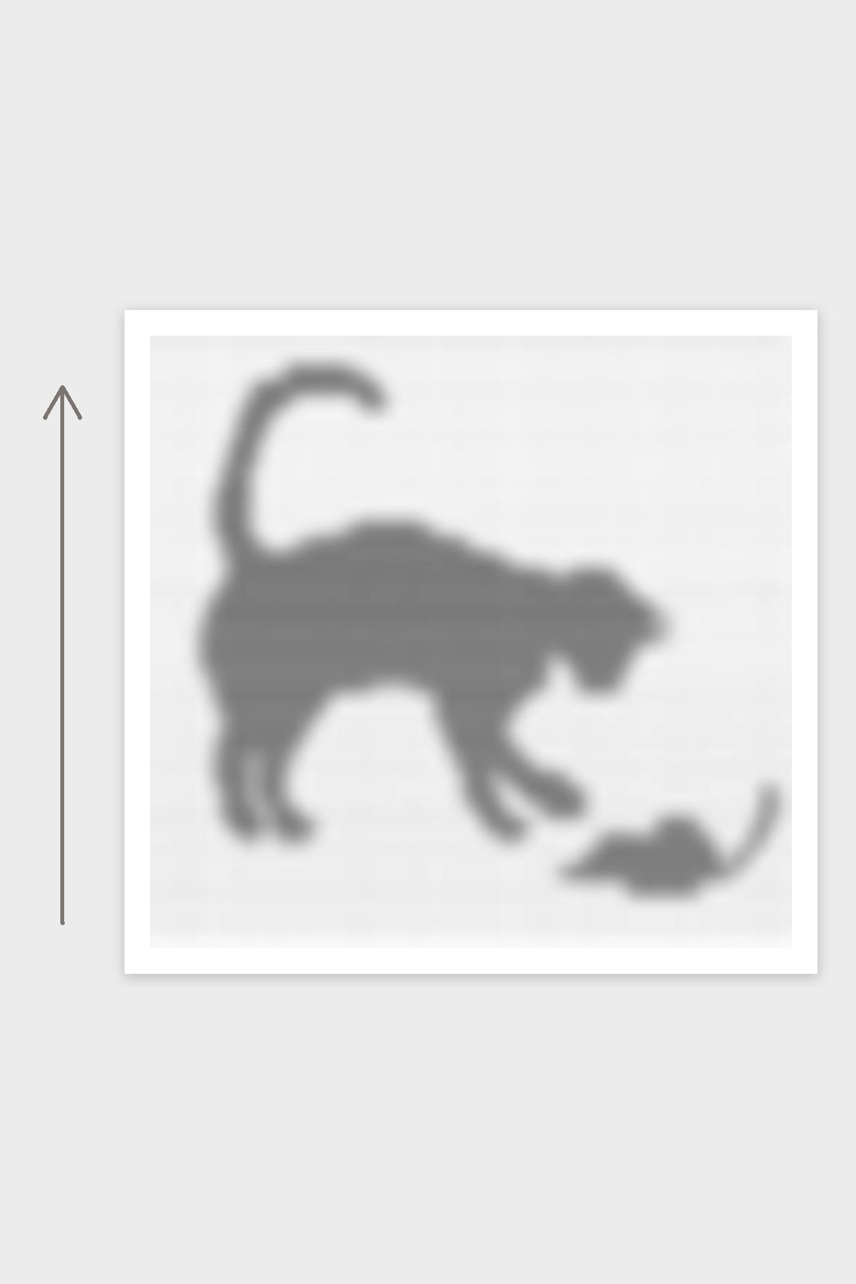 Kissen The Hunt - Katze: Strickschrift als grobe Vorschau, gestrickt von unten nach oben