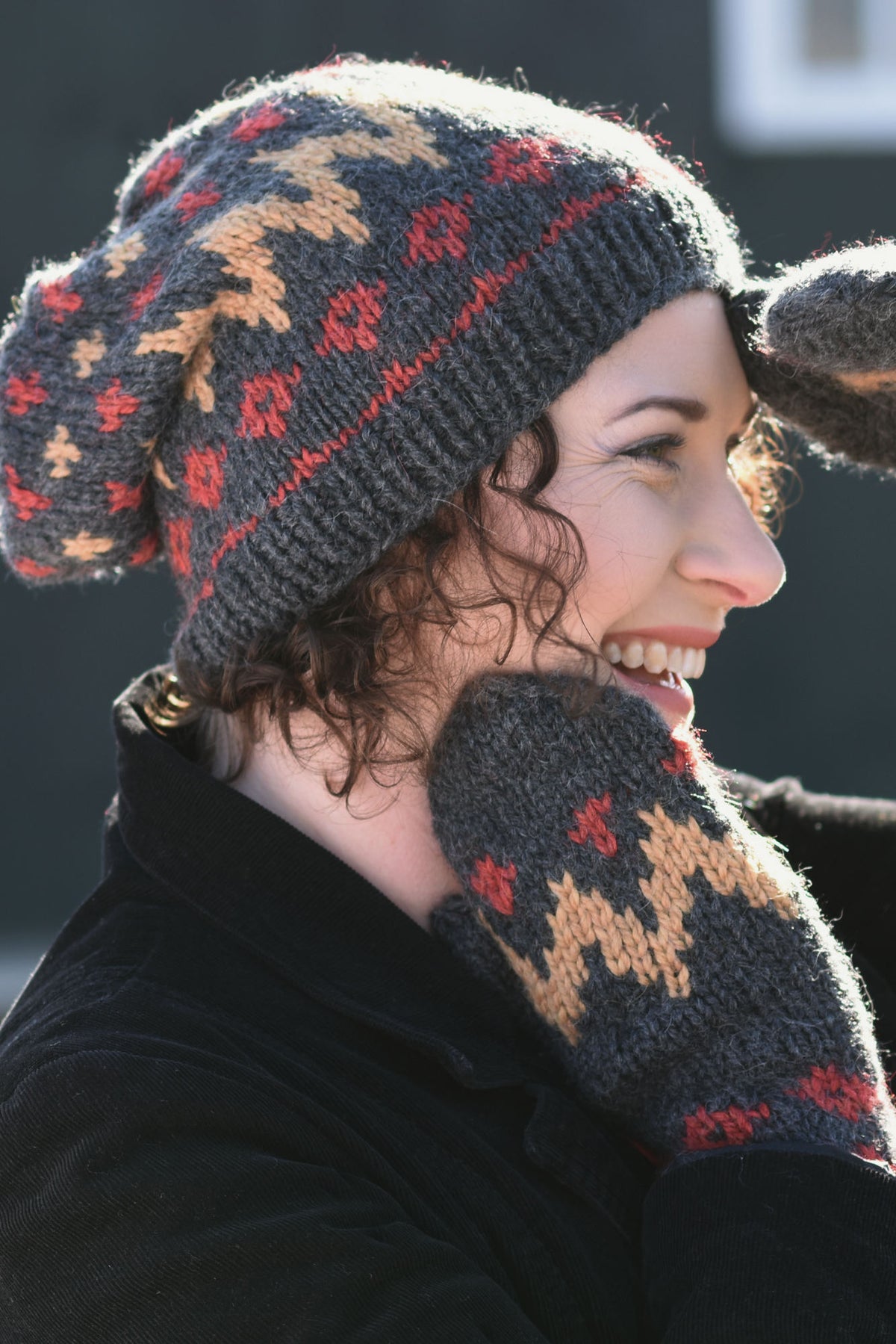 Mützen Set Gudrun, Strickmodell in einer weiteren Ansicht
