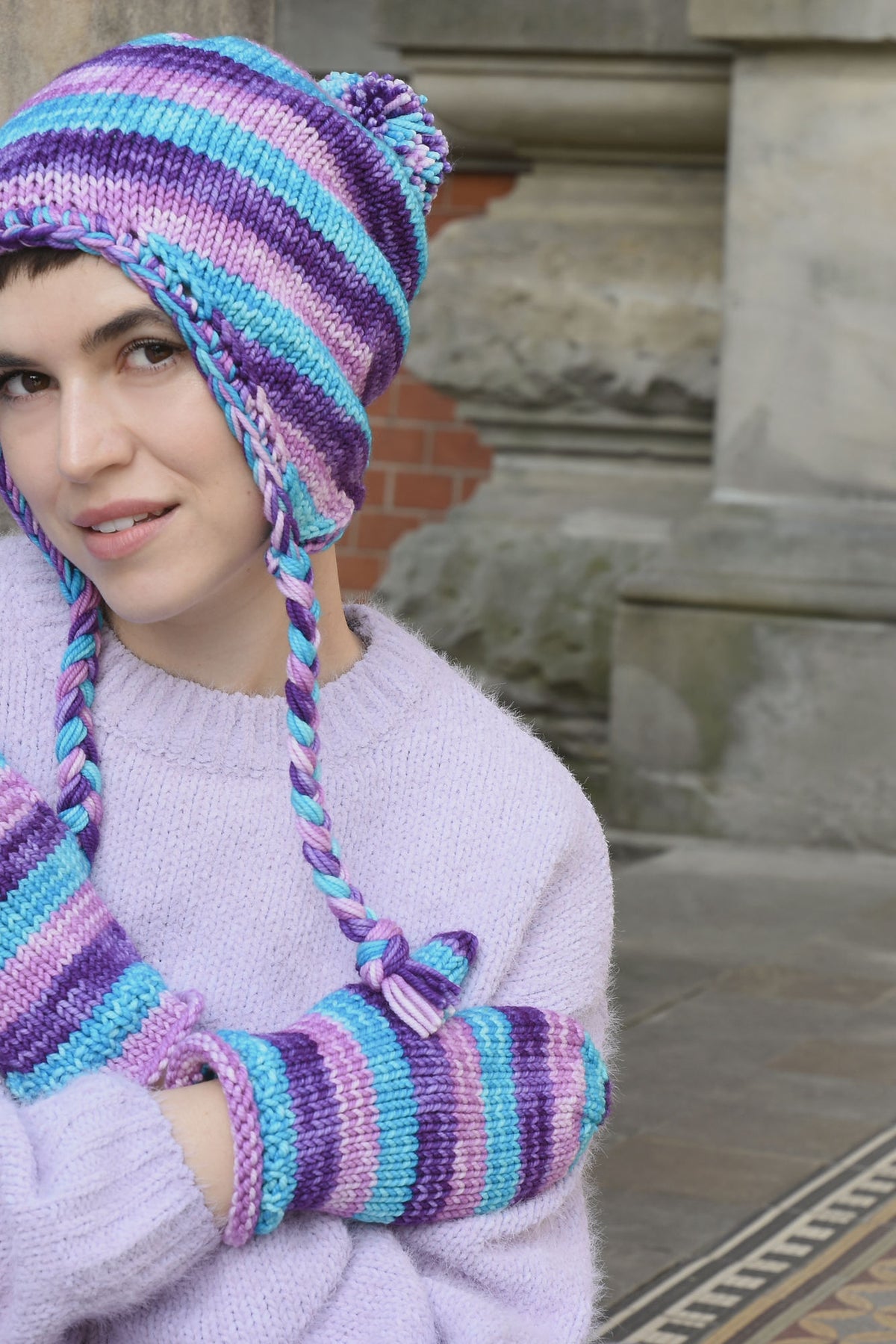 Mützen Set Oriana, Strickmodell in einer weiteren Ansicht