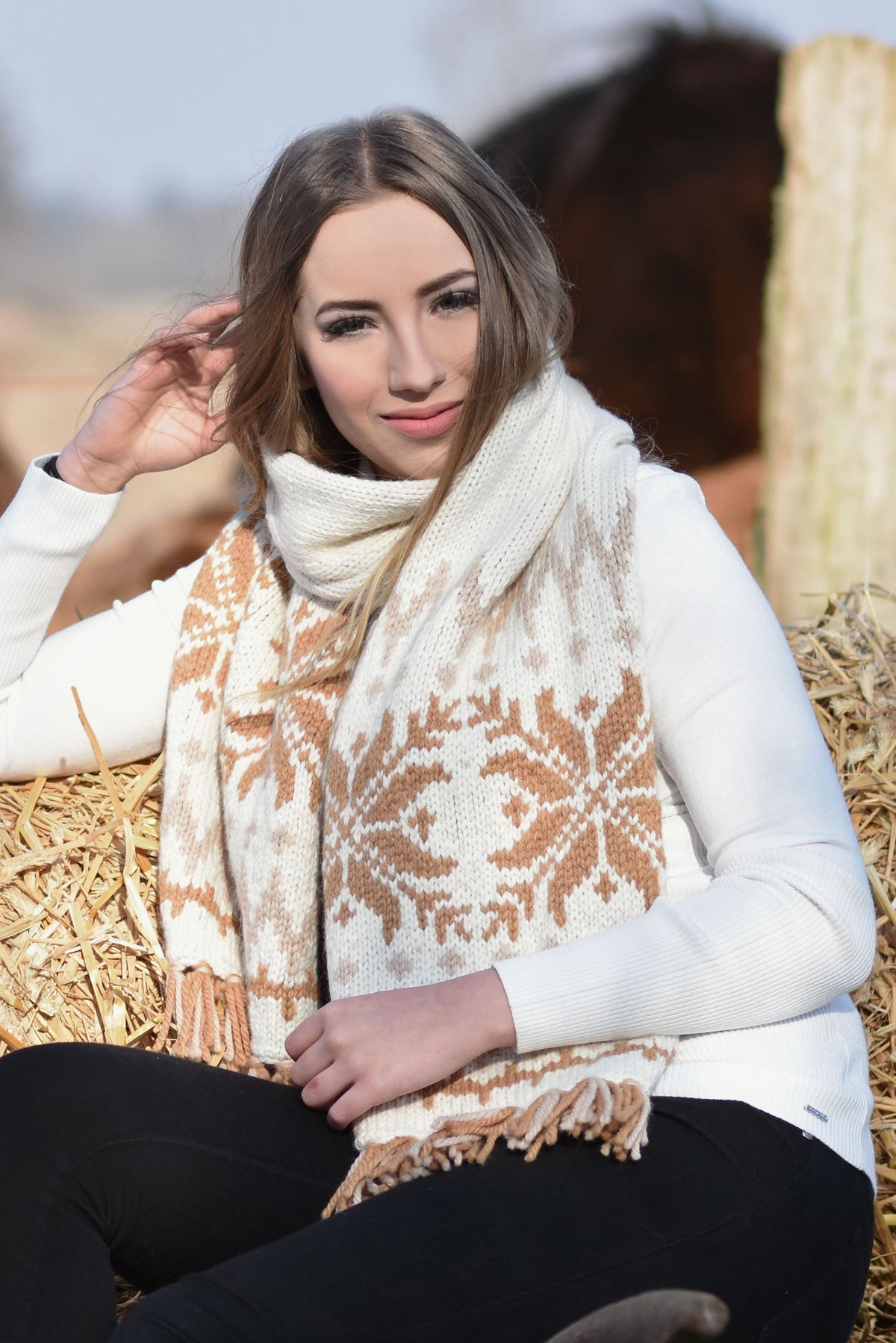 Schal Freia, Strickmodell in einer weiteren Ansicht