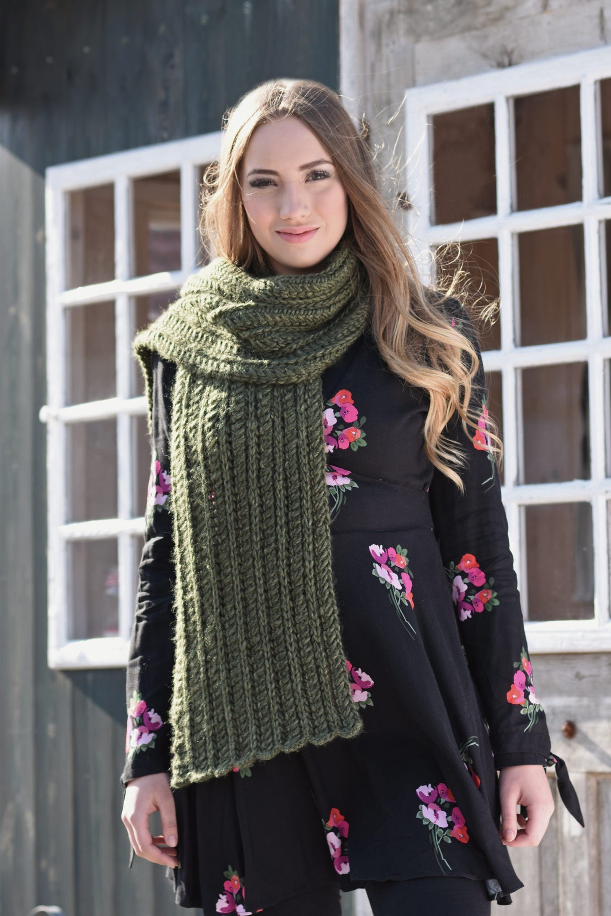 Schal Hjördis, Strickmodell in einer weiteren Ansicht