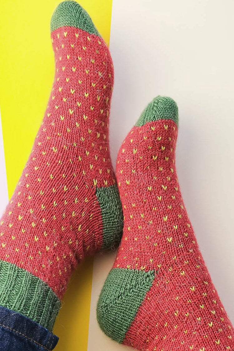Socken Fruity Erdbeere, Detail