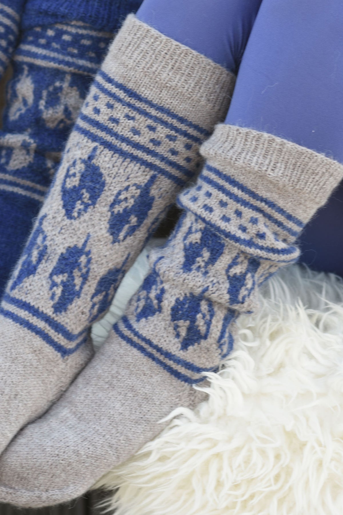 Socken Ranveig, Strickmodell in einer weiteren Ansicht