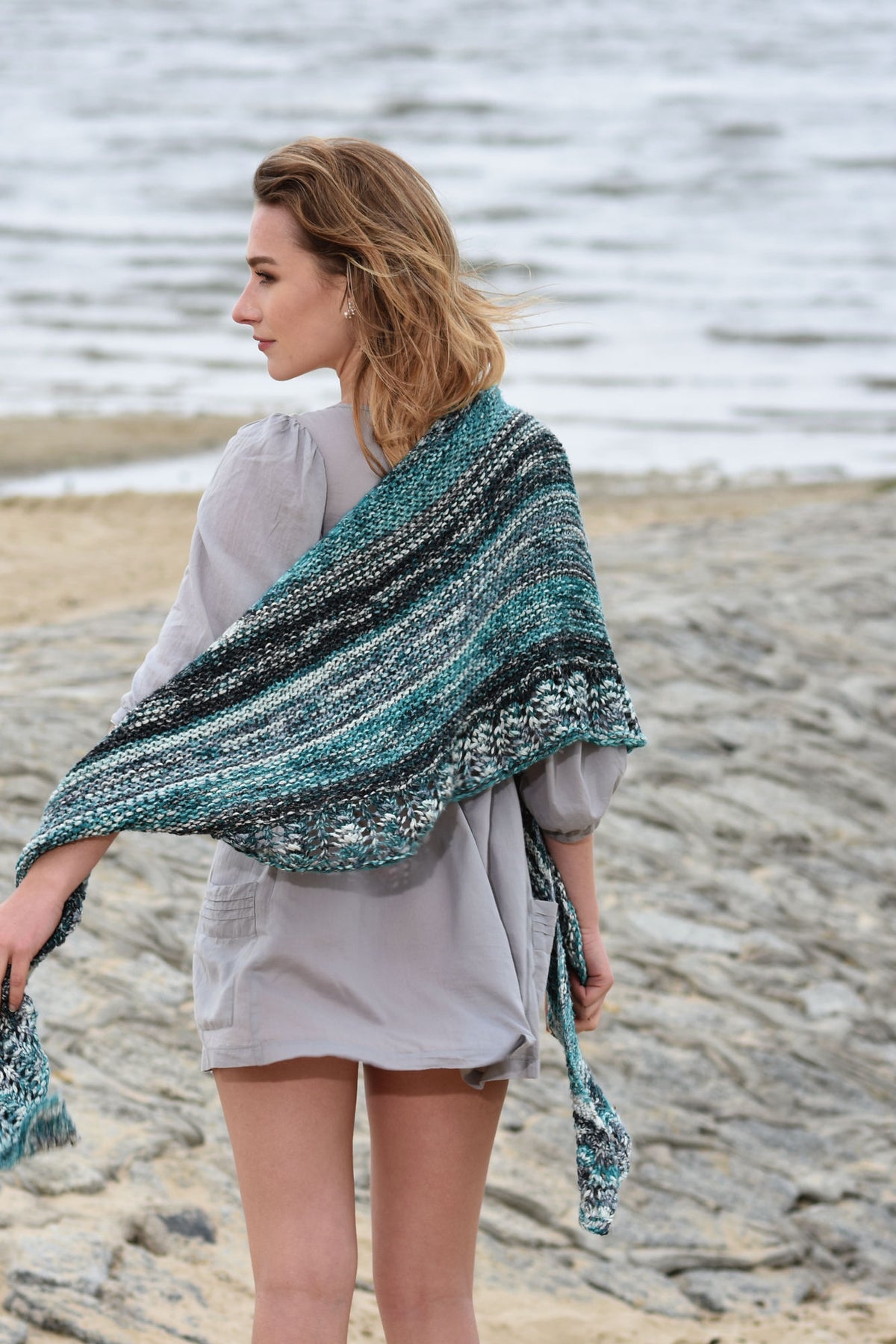 Tuch Emilia, Strickmodell in einer weiteren Ansicht