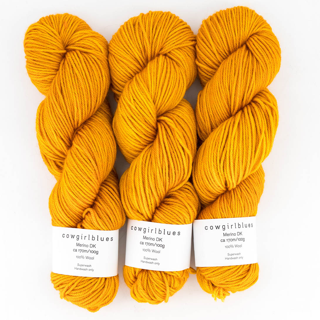 Cowgirlblues Merino DK Solids, Farbe 57 Saffron: 100 % Wolle