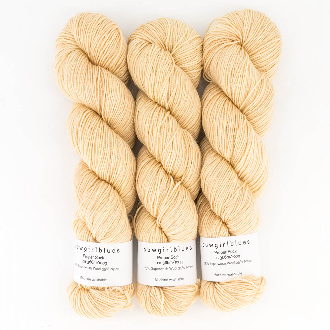 Cowgirlblues Proper Sock Solids 100g, Farbe 56 Champagne: 75 % Schurwolle, 25 % Nylon