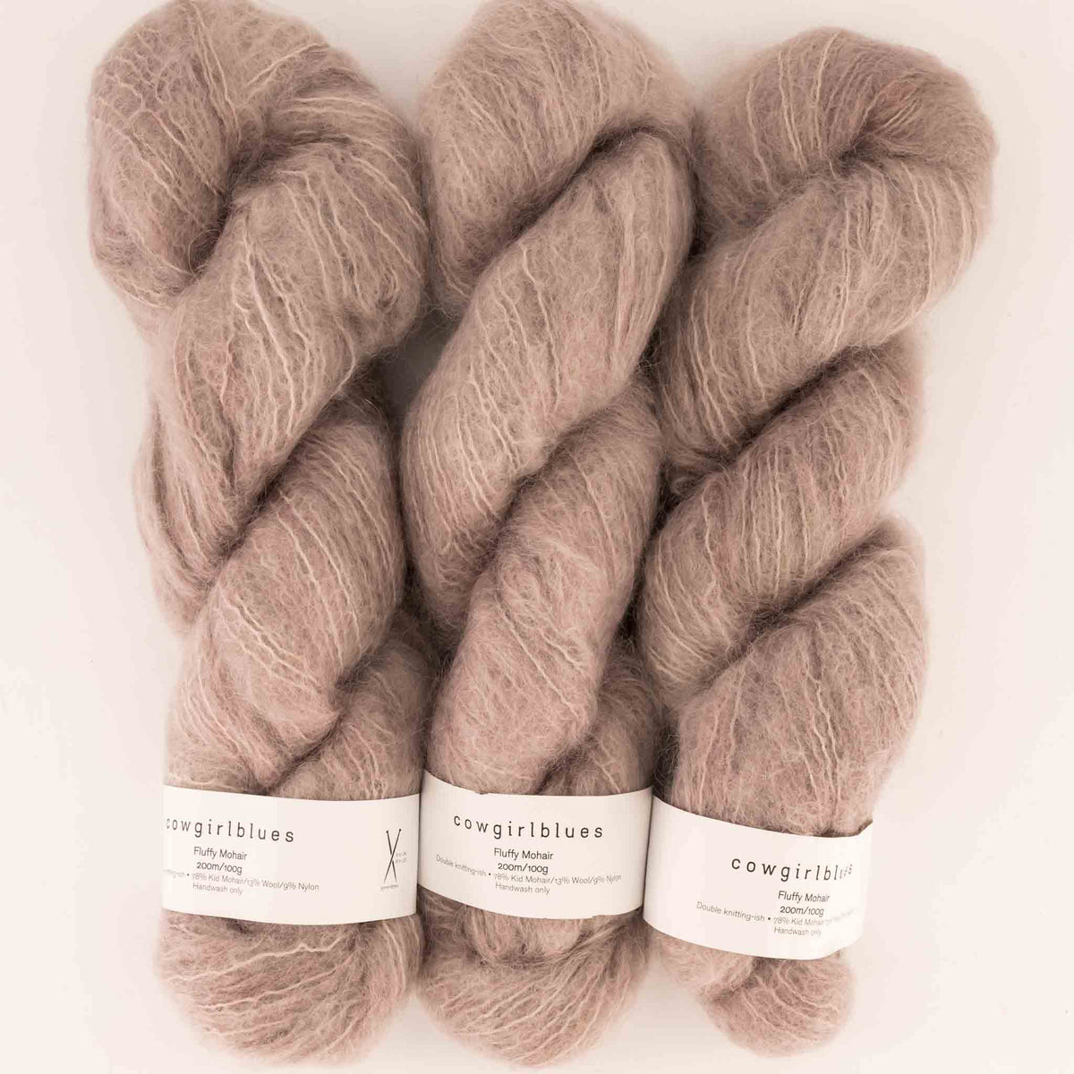 Cowgirlblues Fluffy Mohair Solids, Farbe 04 Sable: 78 % Mohair, 13 % Wolle, 9 % Nylon