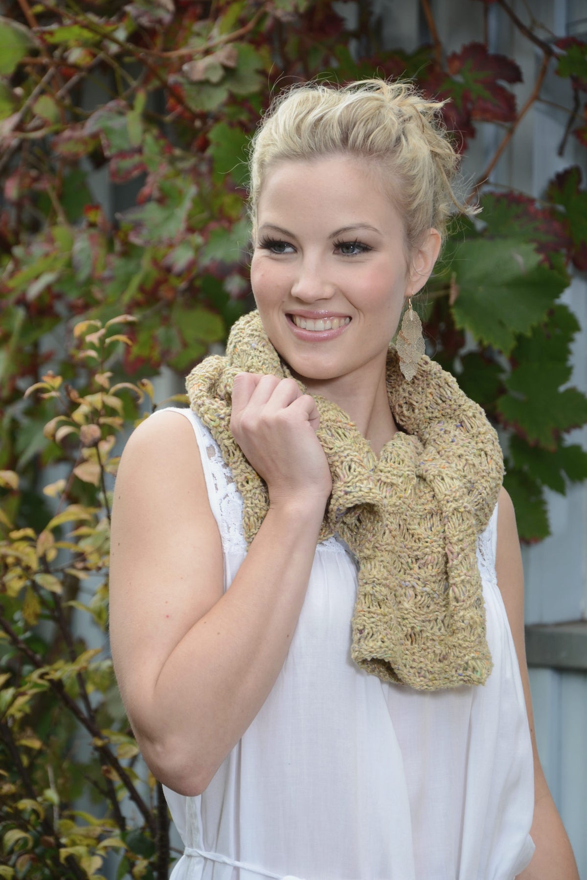 Schal Malachit, Strickmodell in einer weiteren Ansicht