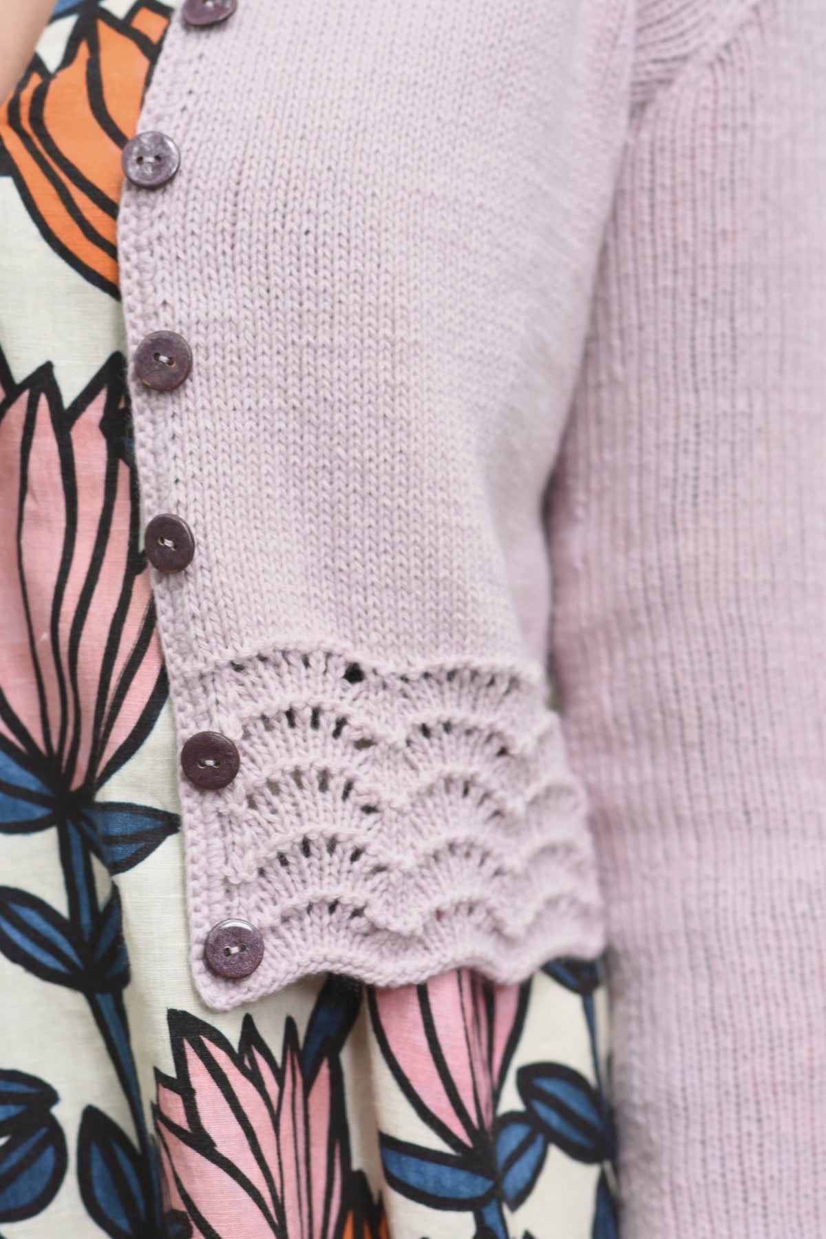 Jacke Romy, Detail des Strickmusters