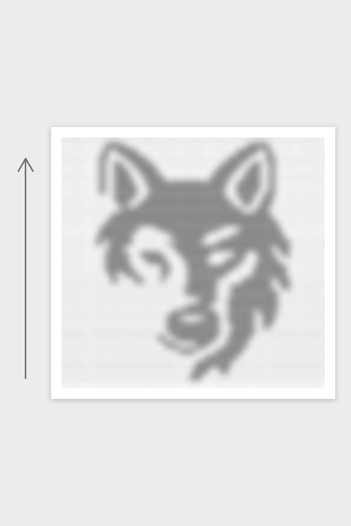Kissen Alpha - Wolf: Strickschrift als grobe Vorschau, gestrickt von unten nach oben