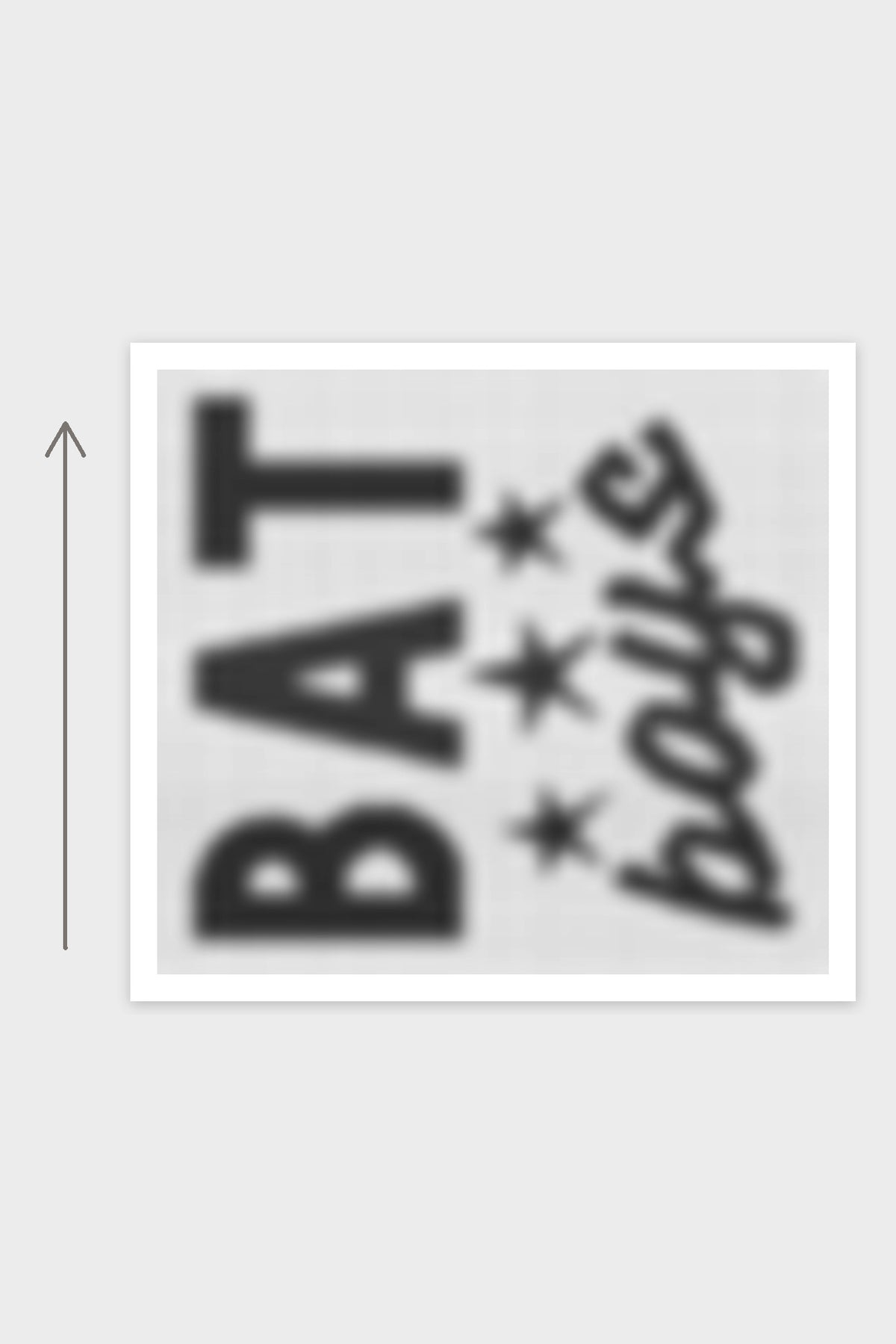 Kissen Bat Boys - Schriftzug: Strickschrift als grobe Vorschau, gestrickt von unten nach oben