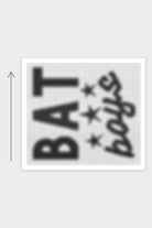 Kissen Bat Boys - Schriftzug: Strickschrift als grobe Vorschau, gestrickt von unten nach oben