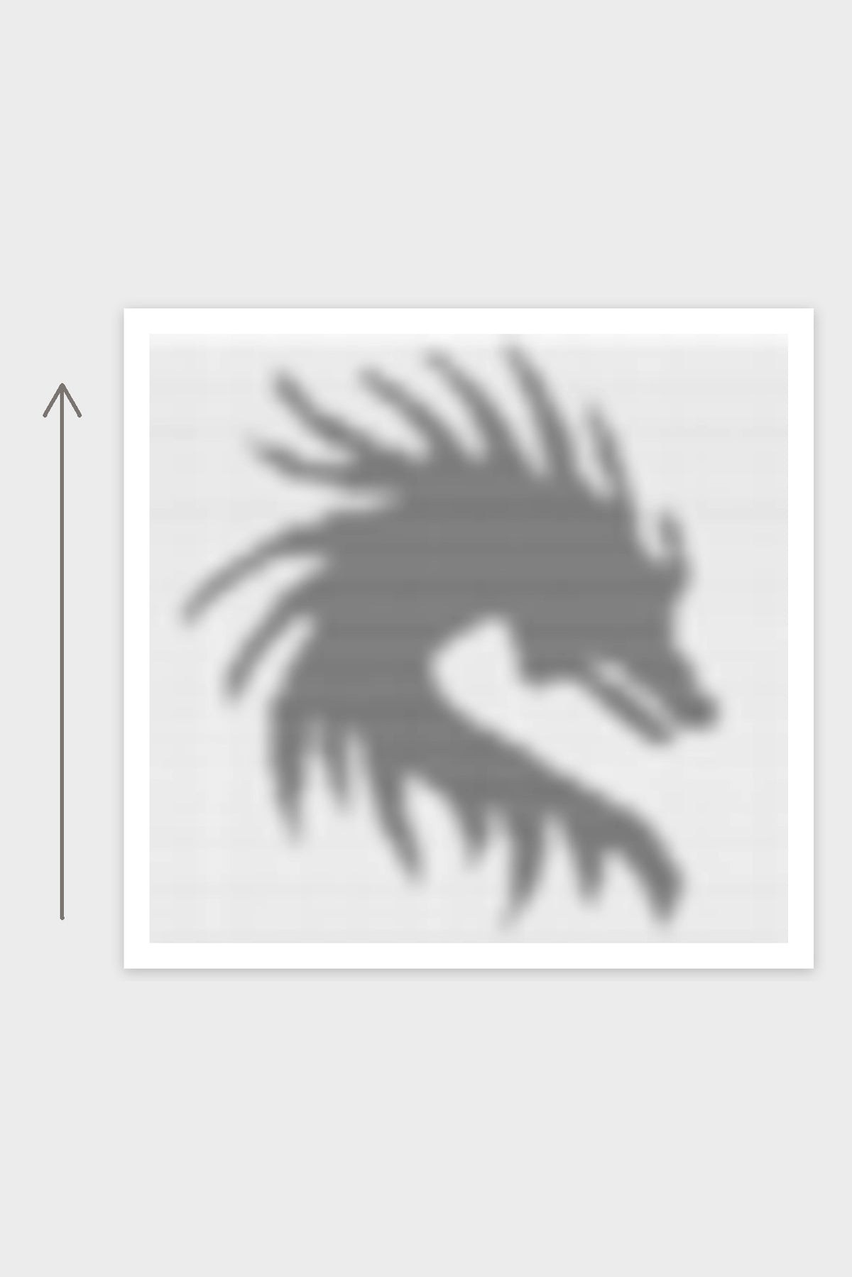 Kissen Iron Wrath - Drache: Strickschrift als grobe Vorschau, gestrickt von unten nach oben