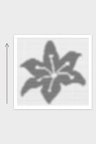 Kissen Poison Petals - Blume: Strickschrift als grobe Vorschau, gestrickt von unten nach oben