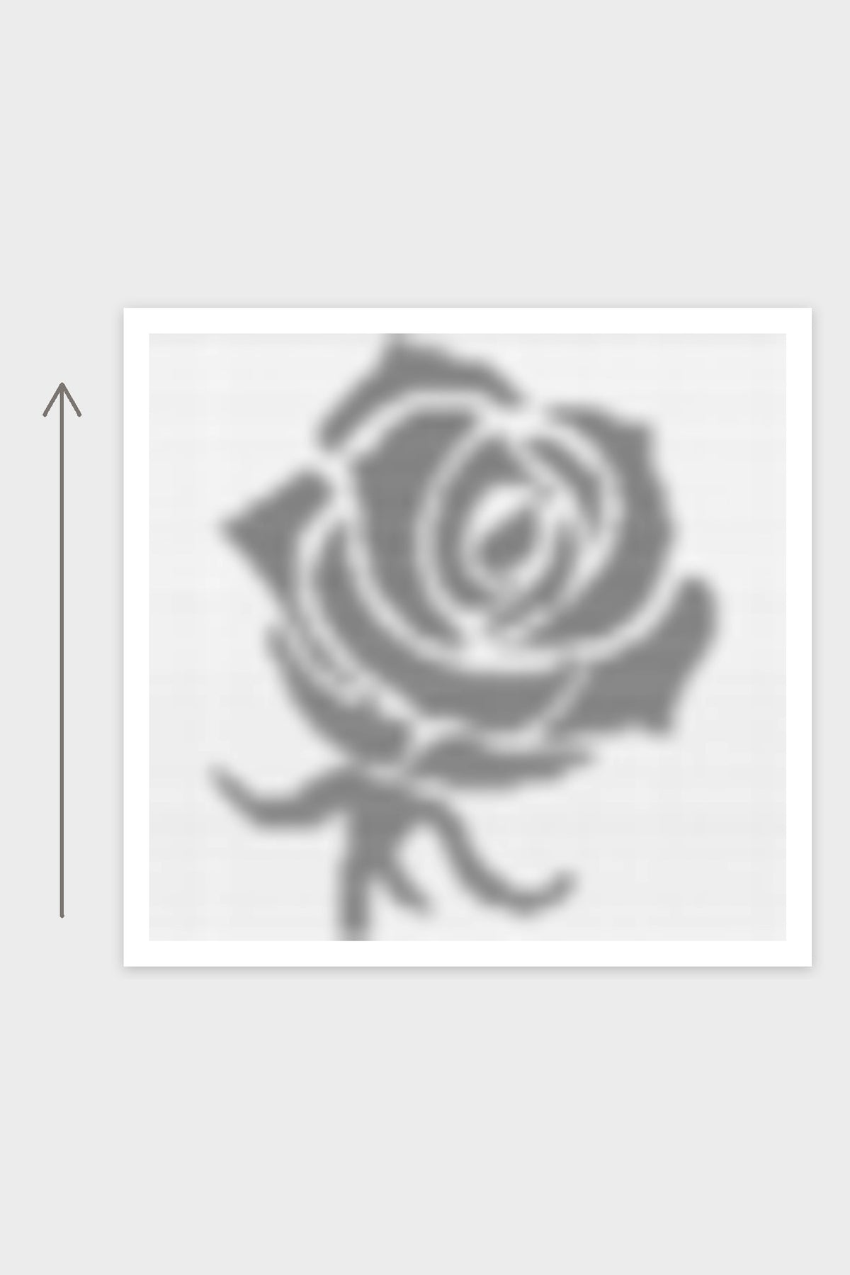 Kissen Thorned Embrace - Rose: Strickschrift als grobe Vorschau, gestrickt von unten nach oben