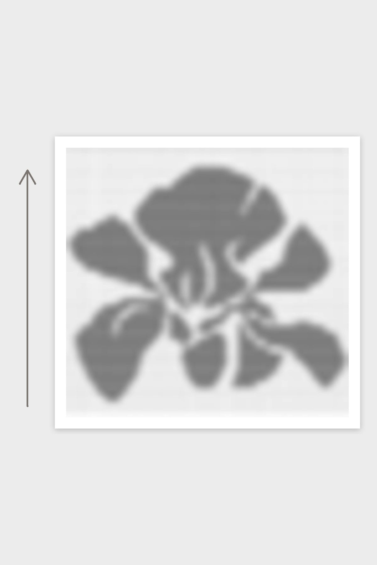 Kissen Velvet Orchid - Blume: Strickschrift als grobe Vorschau, gestrickt von unten nach oben