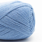 Kremke Edelweiss Classic 4fach 100g non-superwash, Farbe 405 Himmelblau: 75 % Wolle, 25 % Polyester