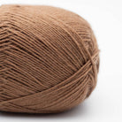 Kremke Edelweiss Classic 4fach 100g non-superwash, Farbe 411 Walnuss Braun: 75 % Wolle, 25 % Polyester