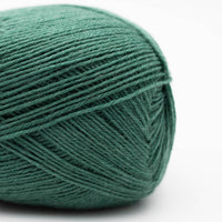 Kremke Edelweiss Classic 4fach 100g non-superwash, Farbe 417 Warmes Grün: 75 % Wolle, 25 % Polyester