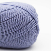 Kremke Edelweiss Classic 4fach 100g non-superwash, Farbe 421 Blau-Violett: 75 % Wolle, 25 % Polyester