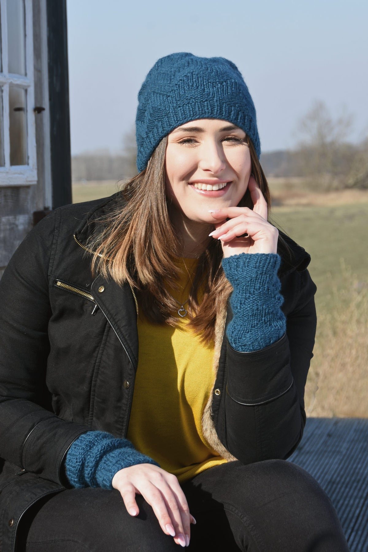 Mützen Set Borghild, Strickmodell in einer weiteren Ansicht