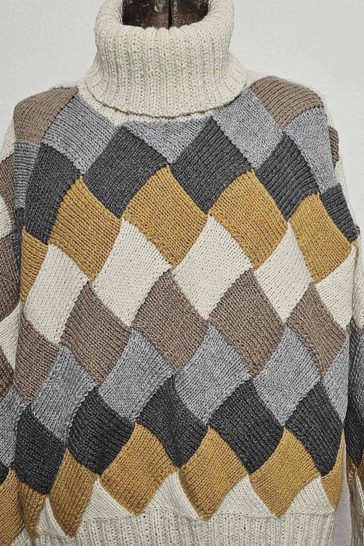 Entrelac Pullover Taken, Detail 2