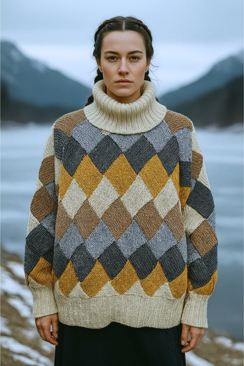 Entrelac Pullover Taken