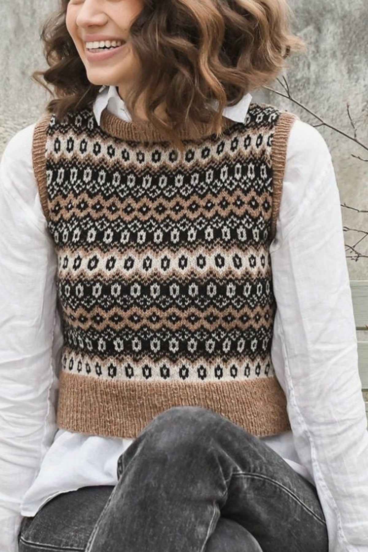 Pullunder Birga, Strickmodell in einer weiteren Ansicht