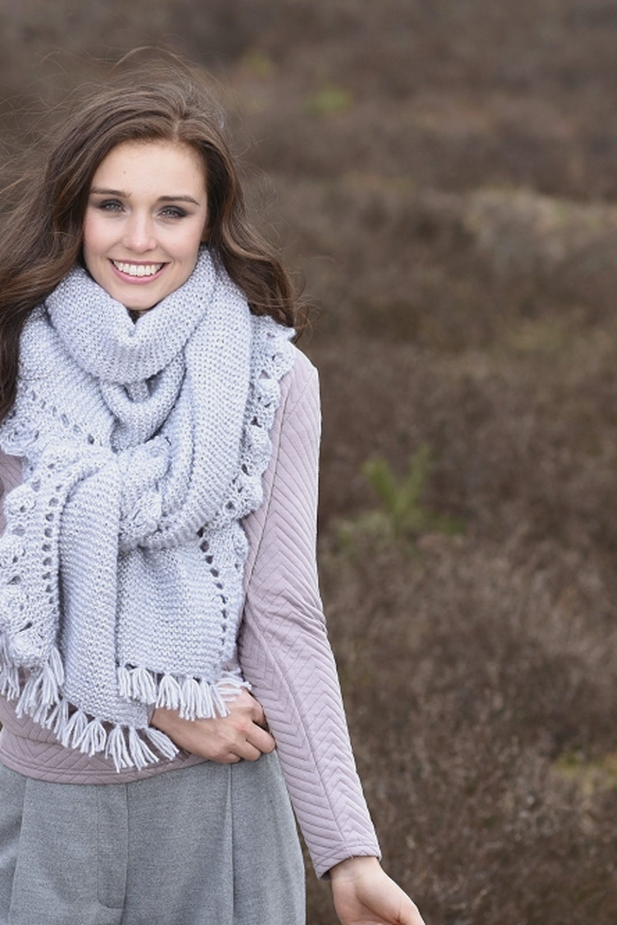 Schal Hilde, Strickmodell in einer weiteren Ansicht