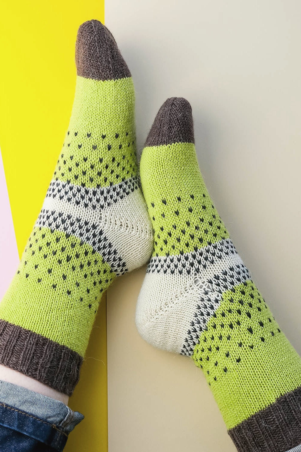Socken Fruity Kiwi, Strickmodell in einer weiteren Ansicht