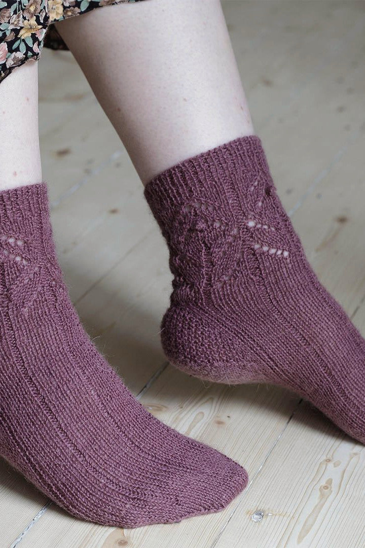 Socken Marsden Moor, Strickmodell in einer weiteren Ansicht