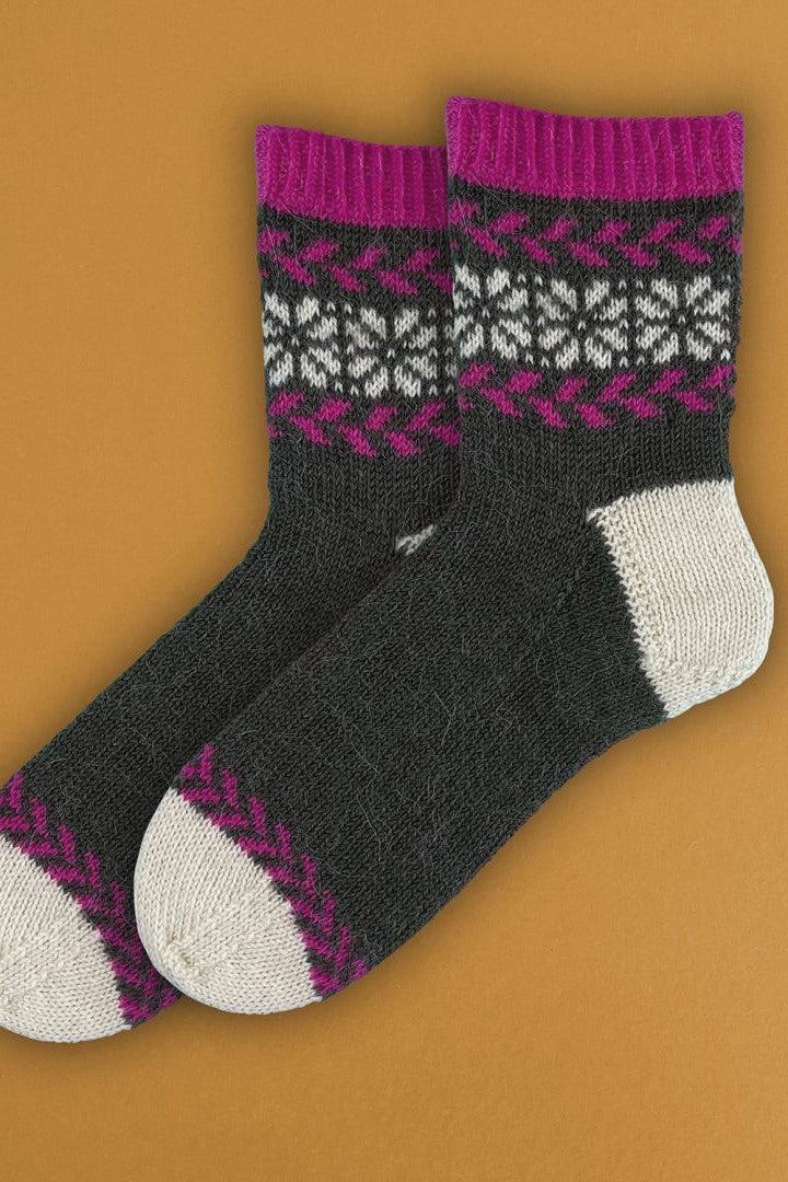 Socken Primavera, Strickmodell in einer weiteren Ansicht