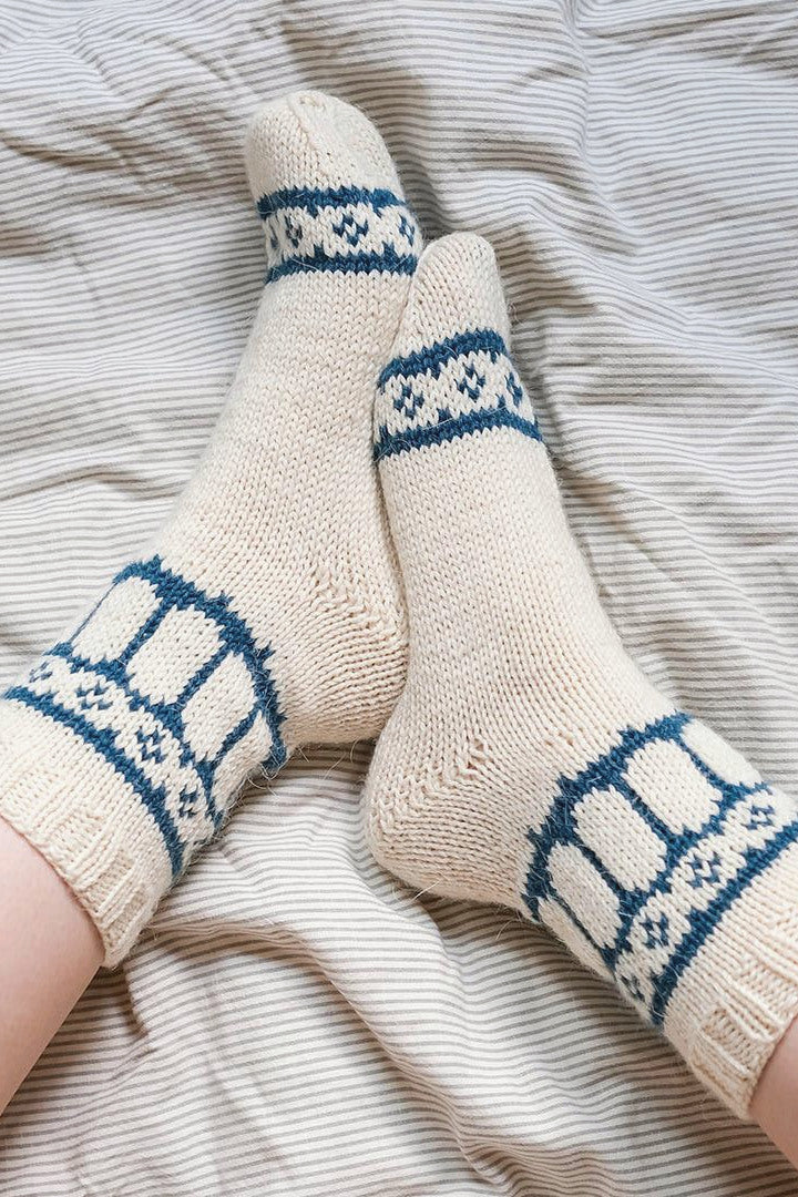 Socken Tea Time, Strickmodell in einer weiteren Ansicht