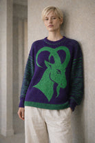 Strickset Pullover Capricorn: Strickanleitung und Wolle Kremke The Merry Merino 140, Schattenstrick-Pullover