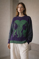 Strickset Pullover Gemini: Strickanleitung und Wolle Kremke The Merry Merino 140, Schattenstrick-Pullover