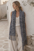 Strickset Schal Miriel: Strickanleitung und Wolle Tussah Tweed von BC Garn