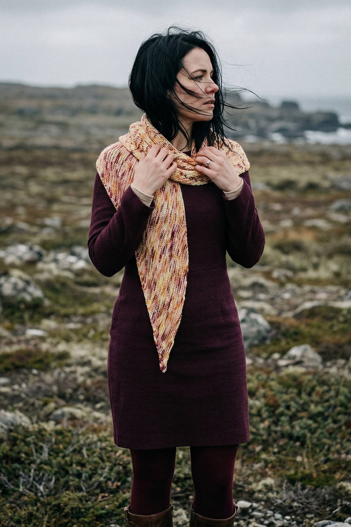 Strickset Tuch Löwe: Strickanleitung und Wolle Alegria von Manos del Uruguay