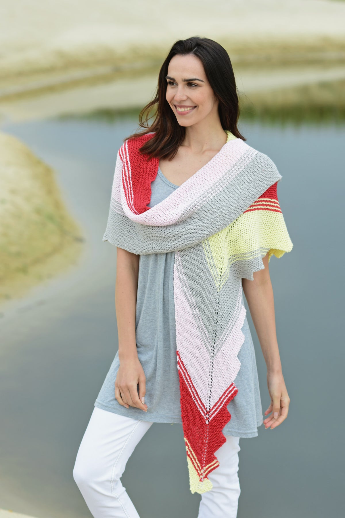 Tuch Gene, Strickmodell in einer weiteren Ansicht