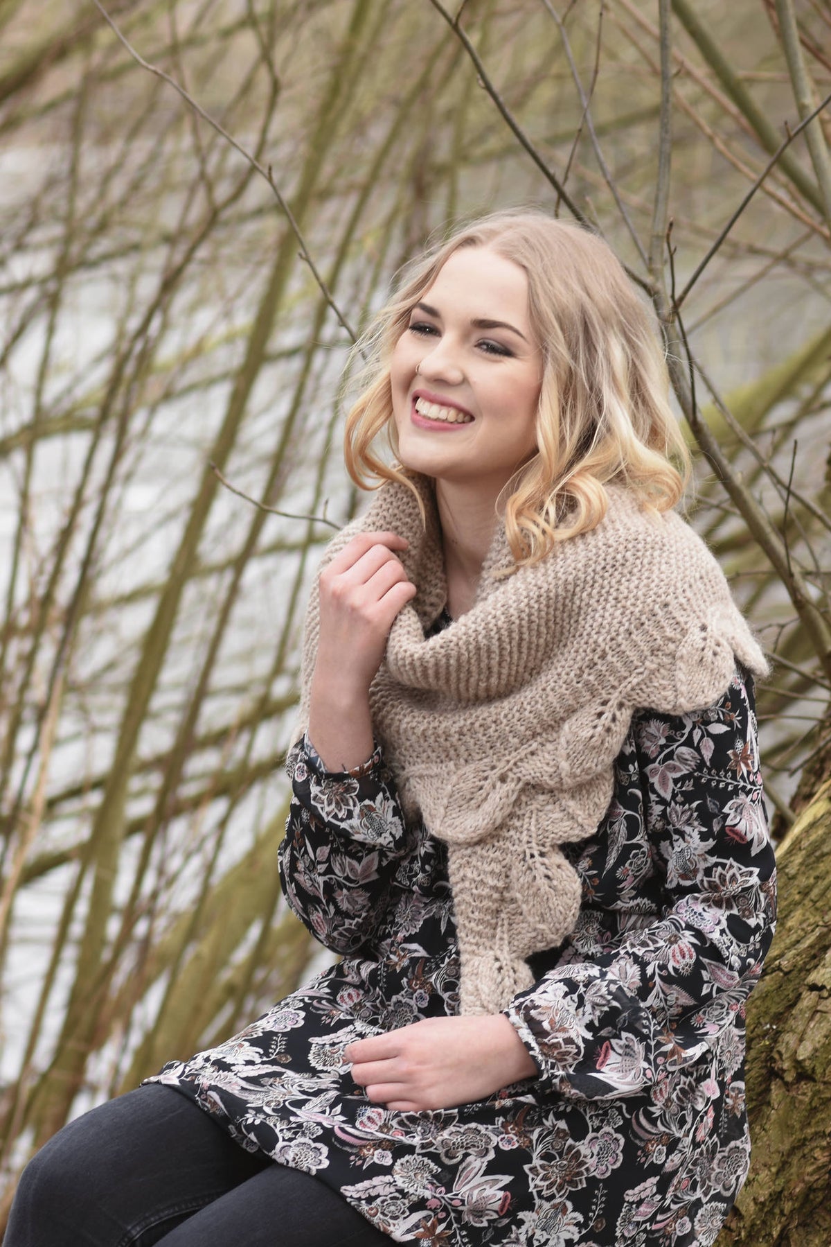 Tuch Inga, Strickmodell in einer weiteren Ansicht